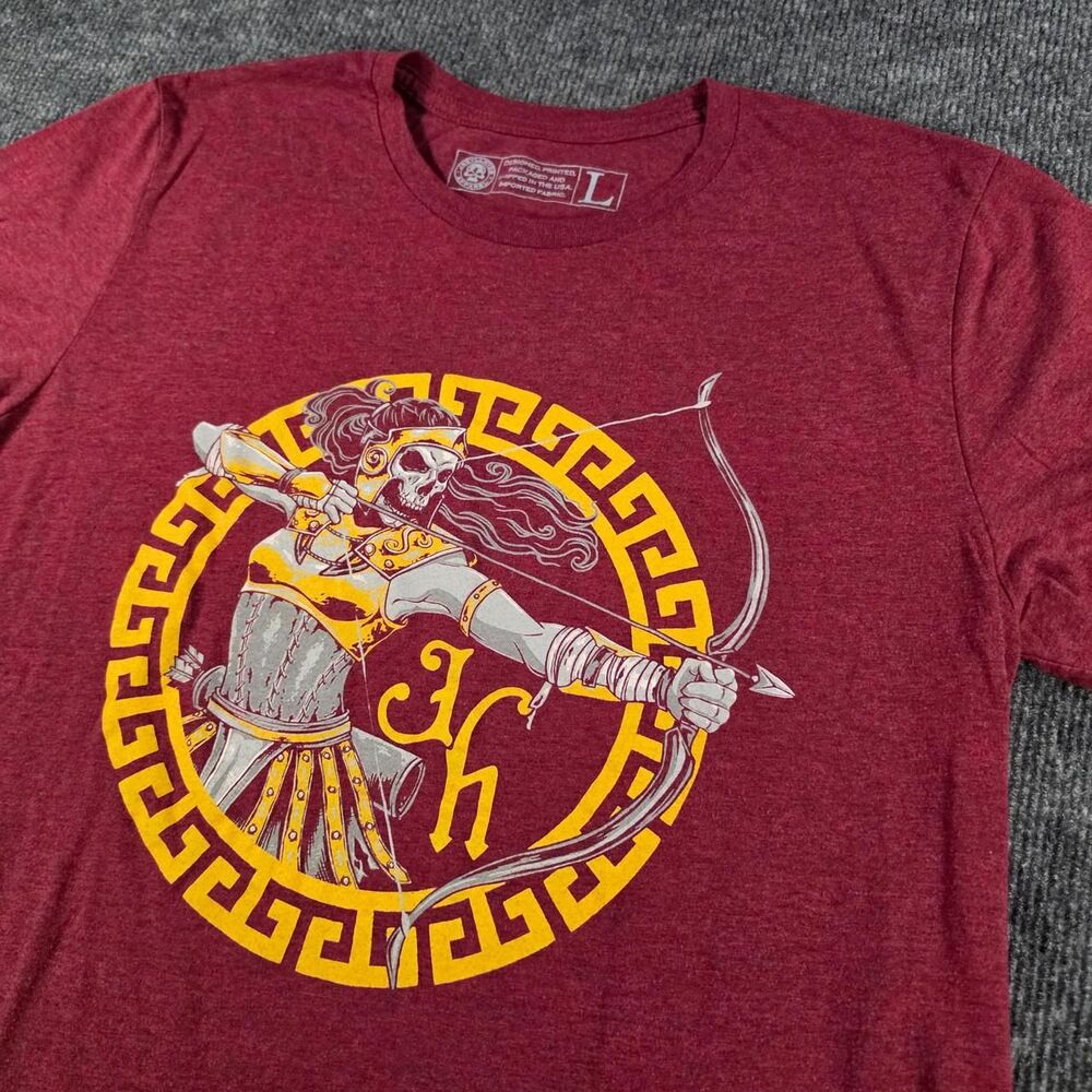 Unbranded Men's Red and Burgundy T-shirt